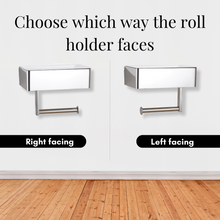 Load image into Gallery viewer, Polished Chrome Toilet Paper Holder with Storage