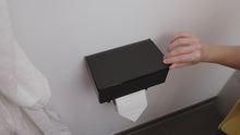 Load and play video in Gallery viewer, Black Toilet Paper Holder with Storage

