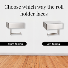 Load image into Gallery viewer, Brushed Nickel Toilet Paper Holder with Storage
