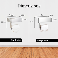 Load image into Gallery viewer, Polished Chrome Toilet Paper Holder with Storage
